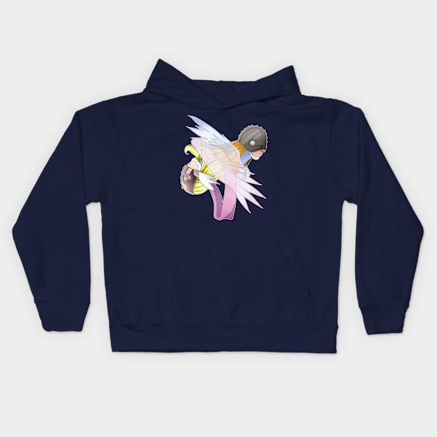 Digital Angels Kids Hoodie by Decokun